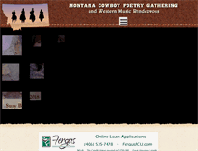 Tablet Screenshot of montanacowboypoetrygathering.com